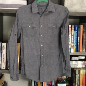 Blue button up shirt